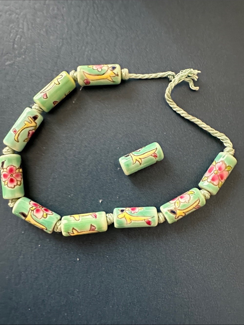 NEW listing 🌺 Vintage Porcelain Cylinder Beads